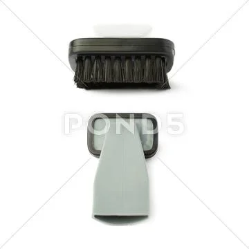 Set of Hand held small vacuum head cleaner isolated over the white background Stock Photos