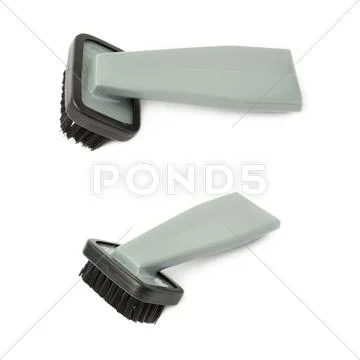 Set of Hand held small vacuum head cleaner isolated over the white background Stock Photos