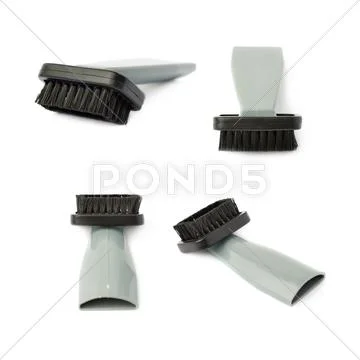 Set of Hand held small vacuum head cleaner isolated over the white background Stock Photos