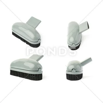 Set of Hand held small vacuum head cleaner isolated over the white background Stock Photos