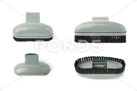 Set of Hand held small vacuum head cleaner isolated over the white background Stock Photos