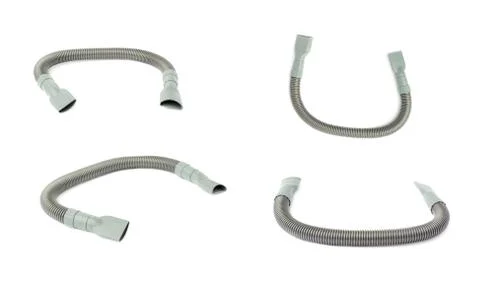 Set of  Hand held small vacuum hose cleaner isolated over the white background Stock Photos