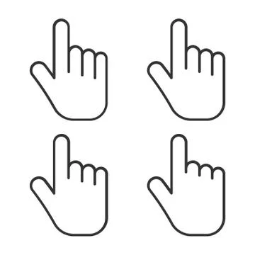 Set of hand icon isolated on white background. Vector illustration. Stock Illustration