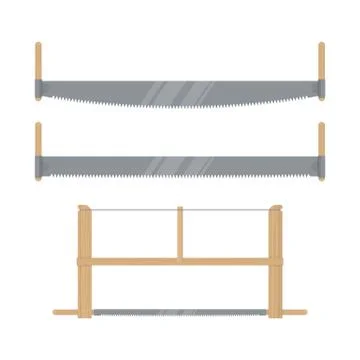 Set of hand saws vector illustration isolated on white background Stock Illustration