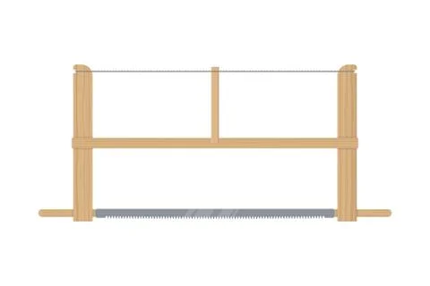 Set of hand saws vector illustration isolated on white background Stock Illustration