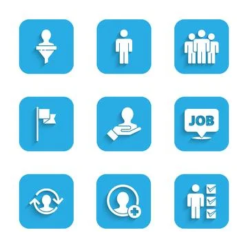 Set Hand for search a people, Create account screen, User of man in business Stock Illustration