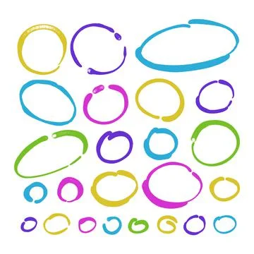 Set of hand spray graffiti speech bubbles frame. design elements background Stock Illustration