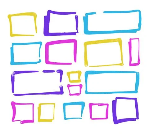 Set of hand spray graffiti speech bubbles frame. design elements background 스톡 일러스트