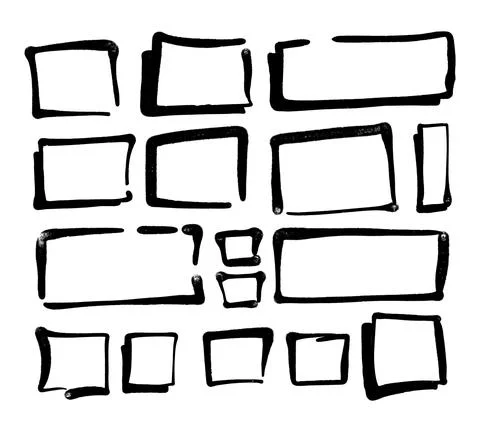 Set of hand spray graffiti speech bubbles frame. design elements background Stock Illustration