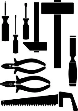Set of the hand tool Illustrazione stock