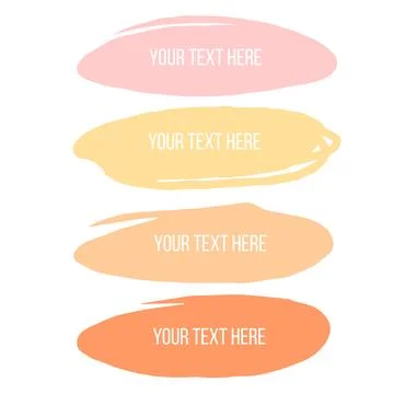A set of handdrawn highlight nude markers. Collection of handdrawn graphic el Stock Illustration