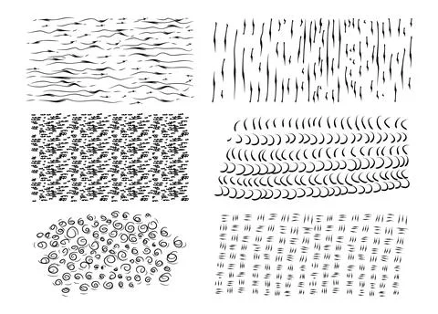 Set of handmade lines. Hand drawn doodle lines. Stock Illustration