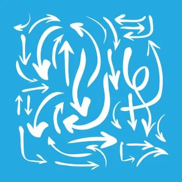Set of handrawn arrow for creative design element Stock Illustration