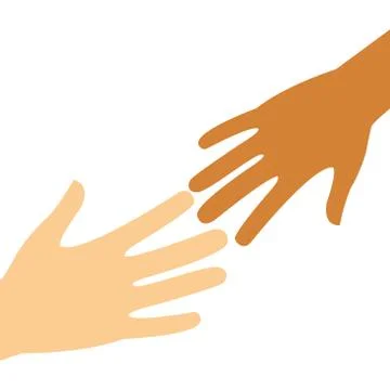 A set of hands symbolizing a team or teamwork flat color icon for business Stock Illustration