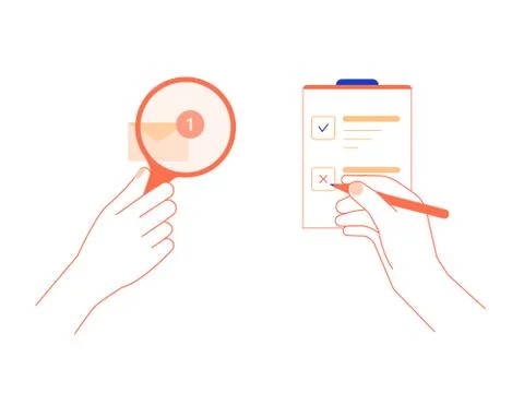 Set of hands in two colors. Stock Illustration