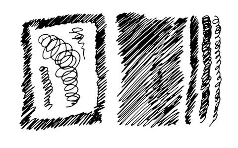 A set of handwritten stroke for the background and a new style website . Stock Illustration