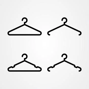 Set of hanger icon vector illustration. Clothing rack symbol. Stock Illustration