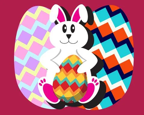 Set of Happy Easter eggs Illustrazione stock