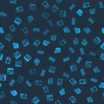 Set Hard disk drive HDD sync refresh, Retro flip clock, Setting database serv Stock Illustration