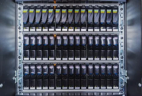 Set of hard drives Stock Photos