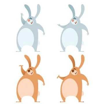 Set of hares Stock Illustration