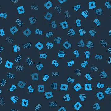 Set Hashtag speech bubble, Question and Exclamation, Drawer with documents and Stock Illustration