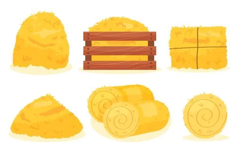 Set of hay Illustrazione stock