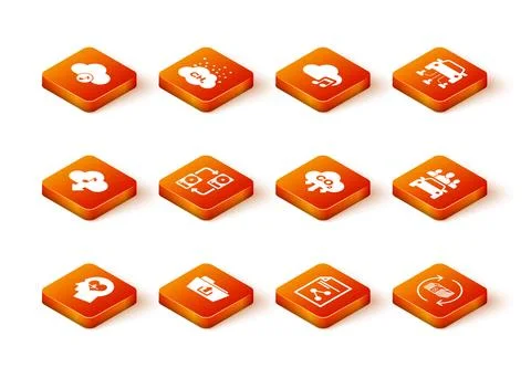 Set Head with heartbeat, Folder upload, Cloud download music, Data exchange hhd Stock Illustration