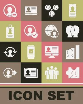 Set Head hunting, Productive human, Project team base, Create account screen Stock Illustration