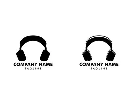 Set of Headphone icon, headphone logo Stock Illustration