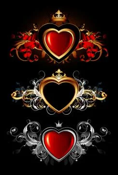 Set of hearts Stock Illustration