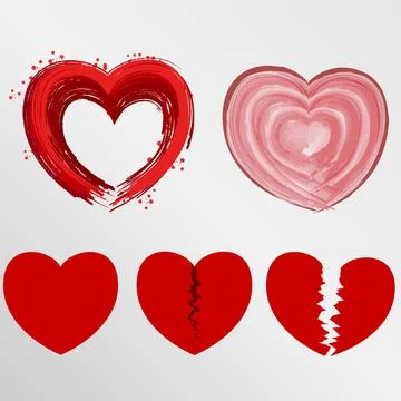 Set of hearts Stock Illustration