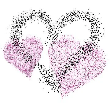 Set of hearts Illustrazione stock