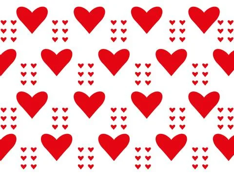 Set of hearts love on a white background. Vector illustration in flat style. Stock Illustration