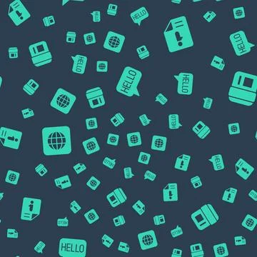 Set Hello in different languages Information Worldwide and Telephone handset  Stock Illustration