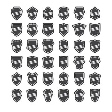 Set of heraldy shields Stock Illustration