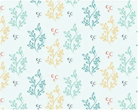 Set of herbs and flowers, vector illustration, floral vector illustration Illustrazione stock