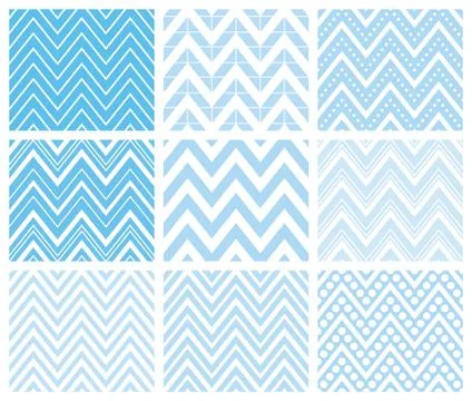 Set of Herringbone Zigzag Seamless Patterns 스톡 일러스트
