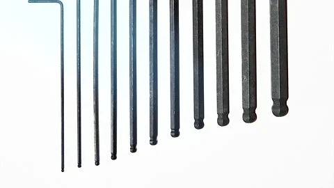 A Set Of Hex Keys On The White Background Stockbeeldmateriaal 137325454