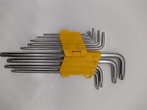 Set of hex keys on white background. Stock Photos