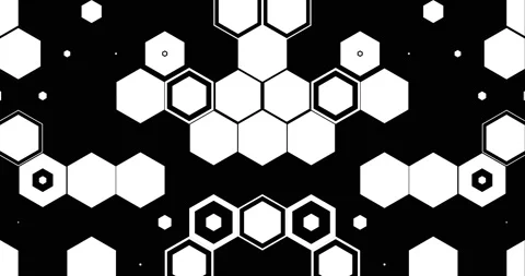 Set of Hexagon Matte Transitions Vídeos de archivo 134177503