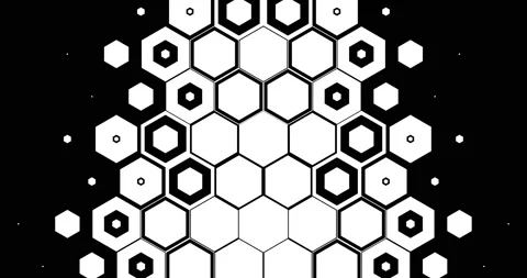 Set of Hexagon Matte Transitions Stock Footage 134177533