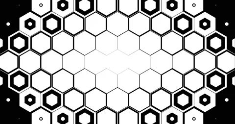 Set of Hexagon Matte Transitions Video stock 134177560