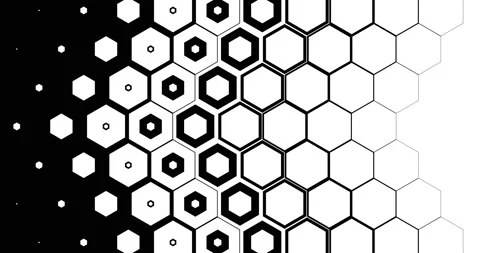 Set of Hexagon Matte Transitions Vídeos de archivo 134177567