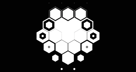 Set of Hexagon Matte Transitions Видео 134177570