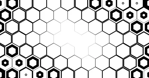 Set of Hexagon Matte Transitions Vídeos de archivo 134177587