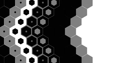 Set of Hexagon Matte Transitions Vidéo 134177657