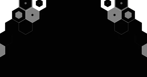 Set of Hexagon Matte Transitions Видео 134177683