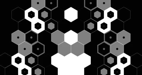 Set of Hexagon Matte Transitions 動画素材 134177817