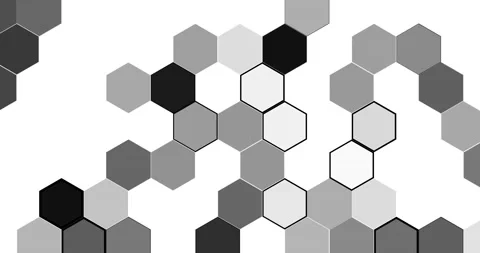 Set of Hexagon Matte Transitions Видео 134177865